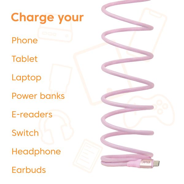 CLUB3D CAC-3031 USB-kabel USB 2.0 2 m USB C Roze (CAC-3031)