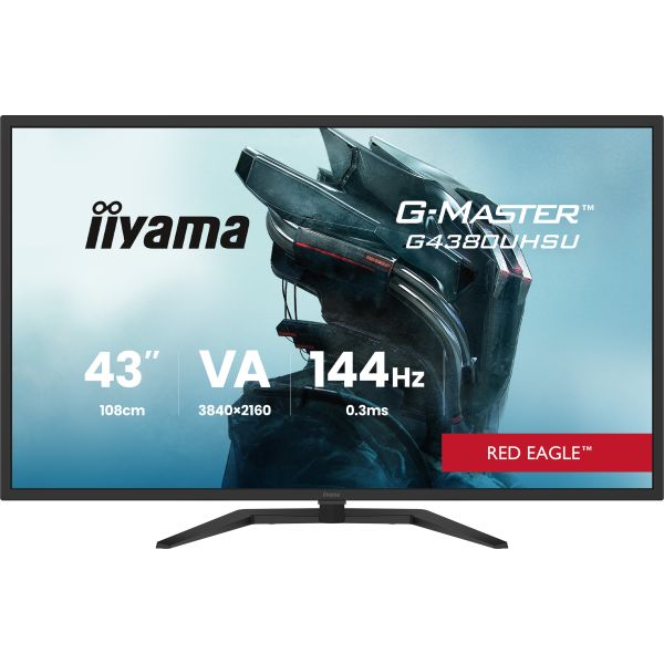 iiyama G-MASTER G4380UHSU-B2 computer monitor 108 cm (42.5") 3840 x 2160 Pixels 4K Ultra HD LED Zwart (G4380UHSU-B2) iiyama G-MASTER G4380UHSU-B2 computer monitor 108 cm (42.5") 3840 x 2160 Pixels 4K Ultra HD LED Zwart (G4380UHSU-B2)
