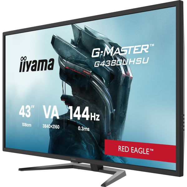 iiyama G-MASTER G4380UHSU-B2 computer monitor 108 cm (42.5") 3840 x 2160 Pixels 4K Ultra HD LED Zwart (G4380UHSU-B2) iiyama G-MASTER G4380UHSU-B2 computer monitor 108 cm (42.5") 3840 x 2160 Pixels 4K Ultra HD LED Zwart (G4380UHSU-B2)