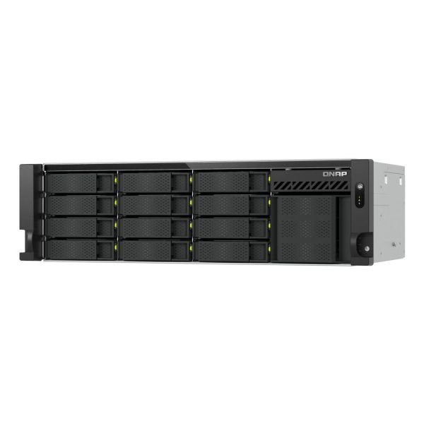 QNAP TS-H1655XEU-RP Opslagserver Rack (3U) Intel Atom® C5125 8 GB DDR4 0 TB QuTS hero Zwart, Grijs (TS-H1655XEU-RP-8G)