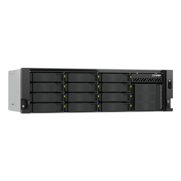 QNAP TS-H1655XEU-RP Opslagserver Rack (3U) Intel Atom® C5125 8 GB DDR4 0 TB QuTS hero Zwart, Grijs (TS-H1655XEU-RP-8G)
