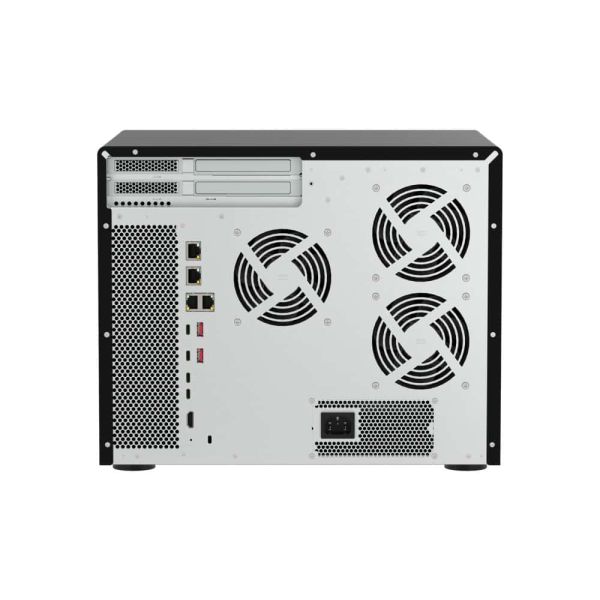 QNAP TVS-AIH1688ATX-U9-48G data-opslag-server NAS Tower 48 GB DDR5 0 TB QuTS hero Zwart (TVS-AIH1688ATX-U9-48G)