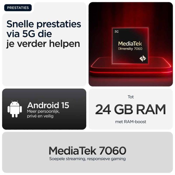 Motorola moto g56 5G 17,1 cm (6.72") Hybride Dual SIM Android 15 USB Type-C 8 GB 256 GB 5200 mAh Zwart (PB7Y0030PL) Motorola moto g56 5G 17,1 cm (6.72") Hybride Dual SIM Android 15 USB Type-C 8 GB 256 GB 5200 mAh Zwart (PB7Y0030PL)