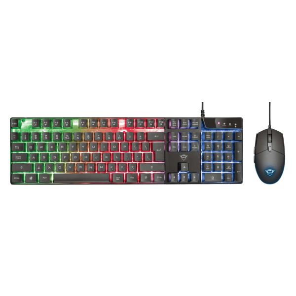 Trust GXT 838 Azor toetsenbord Inclusief muis Gamen USB Duits Zwart (23471)