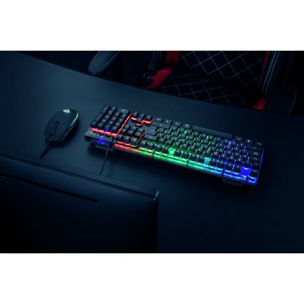 Trust GXT 838 Azor toetsenbord Inclusief muis Gamen USB Duits Zwart (23471)