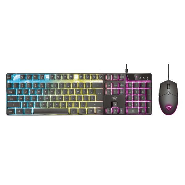 Trust GXT 838 Azor toetsenbord Inclusief muis Gamen USB Duits Zwart (23471)