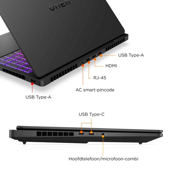 HP OMEN MAX B98R4EA#ABH laptop Intel Core Ultra 9 275HX 40,6 cm (16") WQXGA 32 GB DDR5-SDRAM 1 TB SSD NVIDIA GeForce RTX 5080 Wi-Fi 7 (802.11be) Windows 11 Home AI PC Zwart (B98R4EA#ABH)  HP OMEN MAX B98R4EA#ABH laptop Intel Core Ultra 9 275HX 40,6 cm (16") WQXGA 32 GB DDR5-SDRAM 1 TB SSD NVIDIA GeForce RTX 5080 Wi-Fi 7 (802.11be) Windows 11 Home AI PC Zwart (B98R4EA#ABH)