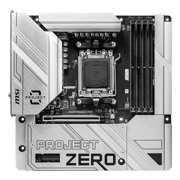 MSI B650M PROJECT ZERO moederbord AMD B650 Socket AM5 micro ATX (B650M PROJECT ZERO)