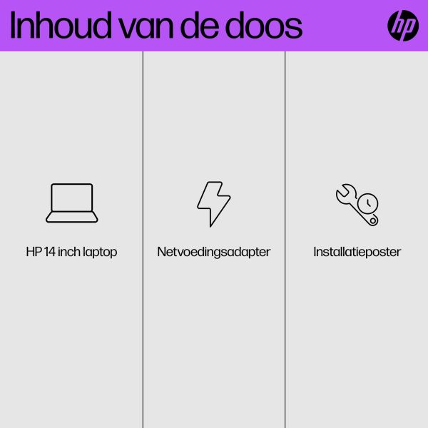 HP Laptop 14-em0065nd AMD Ryzen™ 5 7520U 35,6 cm (14") Full HD 16 GB DDR4-SDRAM 512 GB SSD Wi-Fi 6 (802.11ax) Windows 11 Home Zilver