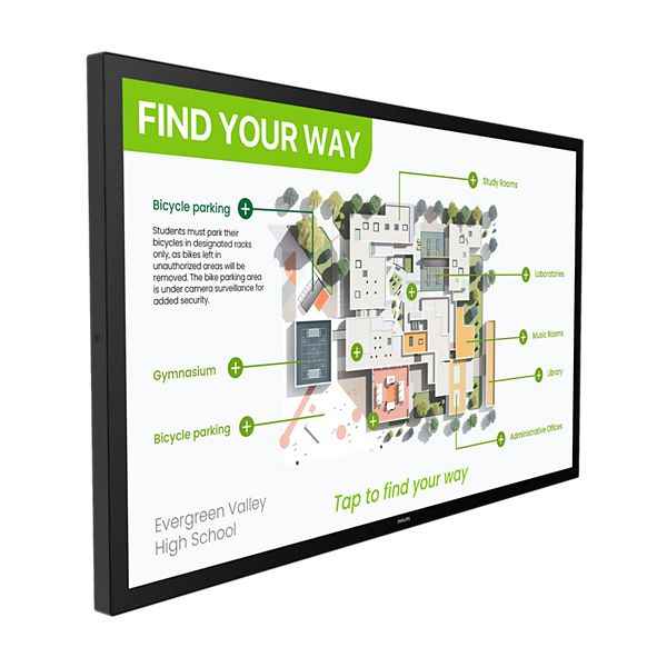 Philips 3000 series 55BDL3751T/00 beeldkrant Interactief flatscreen 138,4 cm (54.5") LCD Wifi 450 cd/m² 4K Ultra HD Zwart Touchscreen Type processor Android (55BDL3751T/00)