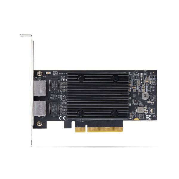 StarTech.com 2-Port PCIe 10Gb Ethernet Netwerkkaart, 10GbE Netwerk Adapter, Broadcom BCM57416 Chipset, Dual RJ45 10GBase-T/Gigabit, NIC Kaart, Windows & Linux, TAA (PR210B-NETWORK-CARD)