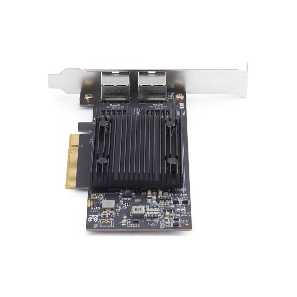 StarTech.com 2-Port PCIe 10Gb Ethernet Netwerkkaart, 10GbE Netwerk Adapter, Broadcom BCM57416 Chipset, Dual RJ45 10GBase-T/Gigabit, NIC Kaart, Windows & Linux, TAA (PR210B-NETWORK-CARD)