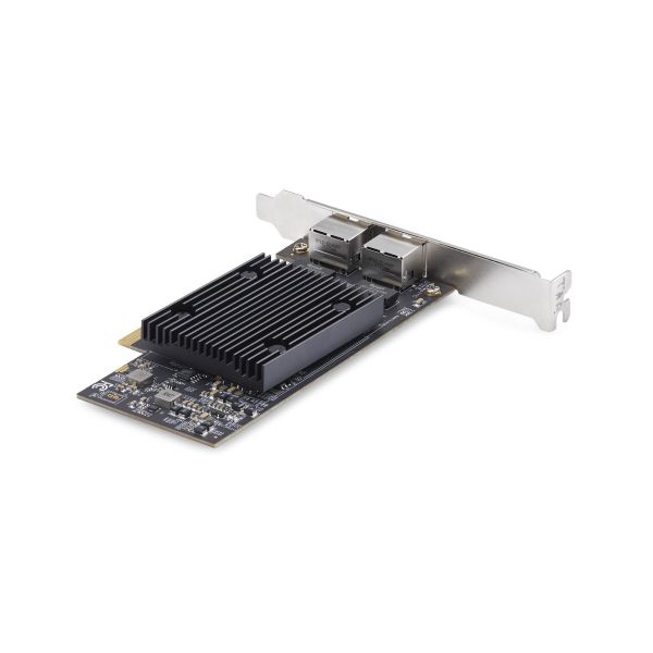 StarTech.com 2-Port PCIe 10Gb Ethernet Netwerkkaart, 10GbE Netwerk Adapter, Broadcom BCM57416 Chipset, Dual RJ45 10GBase-T/Gigabit, NIC Kaart, Windows & Linux, TAA (PR210B-NETWORK-CARD)