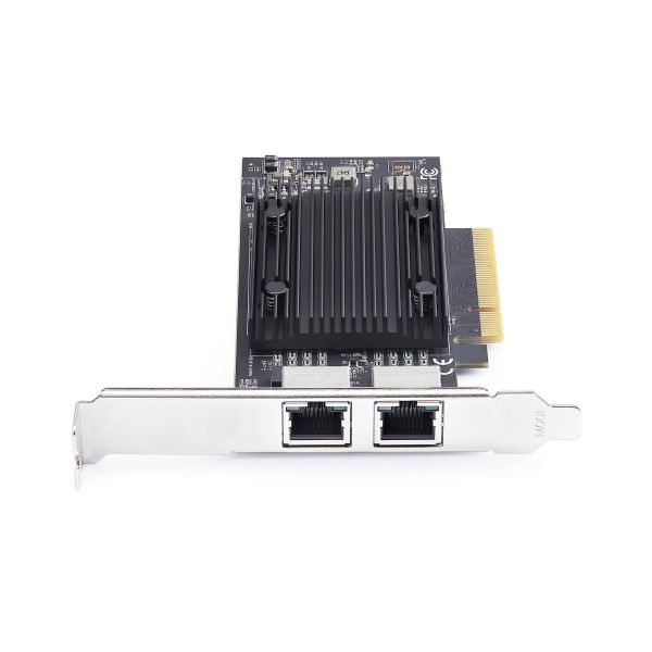 StarTech.com 2-Port PCIe 10Gb Ethernet Netwerkkaart, 10GbE Netwerk Adapter, Broadcom BCM57416 Chipset, Dual RJ45 10GBase-T/Gigabit, NIC Kaart, Windows & Linux, TAA (PR210B-NETWORK-CARD)