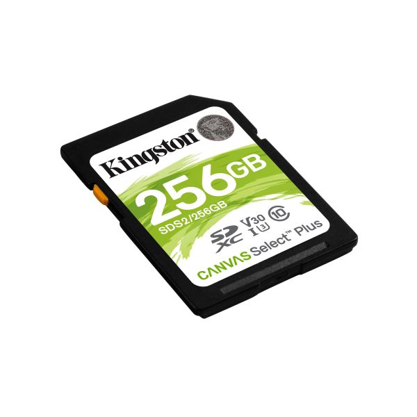 Kingston Technology 256GB SDXC Canvas Select Plus 100R C10 UHS-I U3 V30 (SDS2/256GB)  Kingston Technology 256GB SDXC Canvas Select Plus 100R C10 UHS-I U3 V30 (SDS2/256GB)
