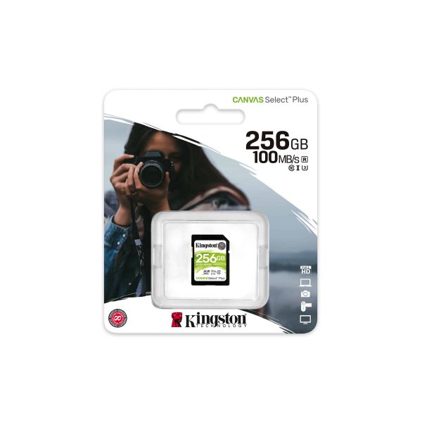 Kingston Technology 256GB SDXC Canvas Select Plus 100R C10 UHS-I U3 V30 (SDS2/256GB)  Kingston Technology 256GB SDXC Canvas Select Plus 100R C10 UHS-I U3 V30 (SDS2/256GB)