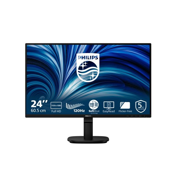 Philips 2000 series 24B2N2200/00 computer monitor 60,5 cm (23.8") 1920 x 1080 Pixels Full HD LCD Zwart (24B2N2200/00)