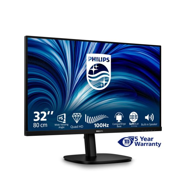 Philips 3000 series 32B2N3500/00 computer monitor 80 cm (31.5") 2560 x 1440 Pixels Quad HD LCD Zwart (32B2N3500/00)