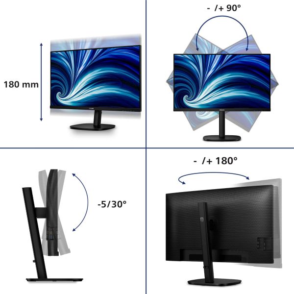 Philips 3000 series 32B2N3500/00 computer monitor 80 cm (31.5") 2560 x 1440 Pixels Quad HD LCD Zwart (32B2N3500/00)