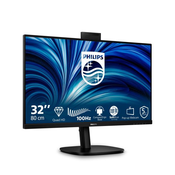 Philips 3000 series 32B2U3601H/00 computer monitor 80 cm (31.5") 2560 x 1440 Pixels Quad HD LCD Zwart (32B2U3601H/00)