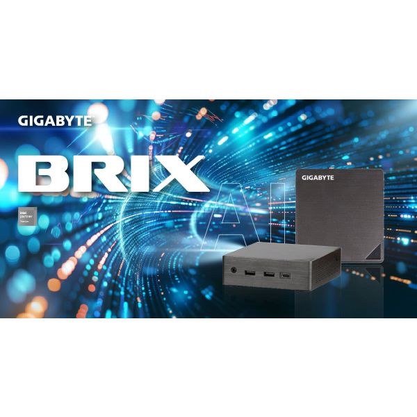GIGABYTE BRIX Core Ultra 7 255H 2xDDR5 SO-DIMM 2HDMI 2USBC 0,46L maat pc (GB-BRU7-255H)
