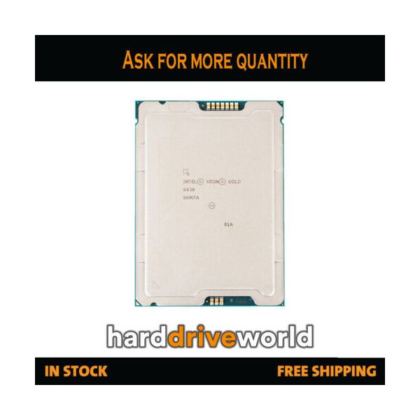 Intel Xeon Gold 6430, LGA 4677 Socket E , Intel, 2.1 GHz, 64-bit, Xeon Scalable 4th Gen, 16 G (PK8071305072902)