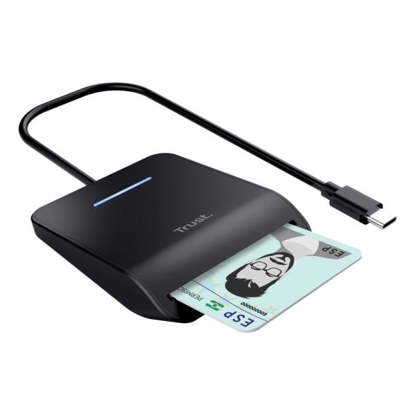 Trust Primo Smartcard Reader - Smartcardlezer – USB en USB-C aansluiting – Compact ontwerp – Zwart (26061) Trust Primo Smartcard Reader - Smartcardlezer – USB en USB-C aansluiting – Compact ontwerp – Zwart (26061)