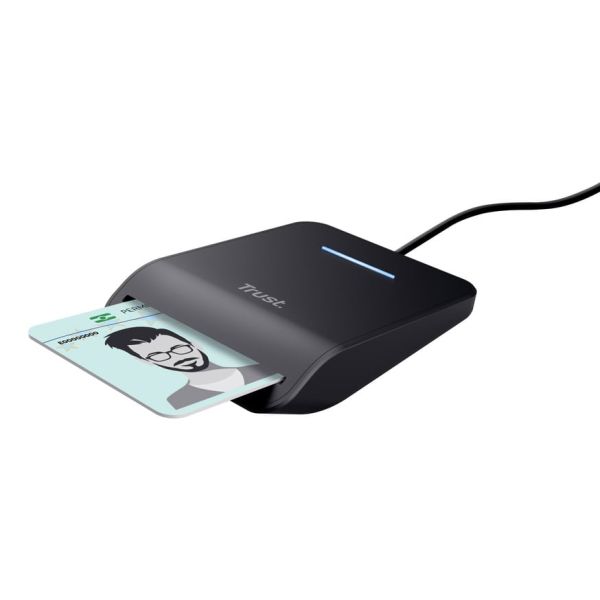Trust Primo Smartcard Reader - Smartcardlezer – USB en USB-C aansluiting – Compact ontwerp – Zwart (26061) Trust Primo Smartcard Reader - Smartcardlezer – USB en USB-C aansluiting – Compact ontwerp – Zwart (26061)