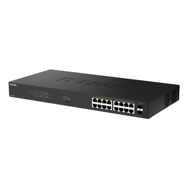 D-Link DGS-1018P Unmanaged Gigabit Ethernet (10/100/1000) Power over Ethernet (PoE) Zwart (DGS-1018P/E)