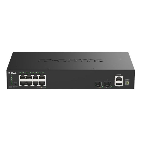 D-Link DGS-1530-10 Managed L2 Gigabit Ethernet (10/100/1000) Zwart (DGS-1530-10/E)