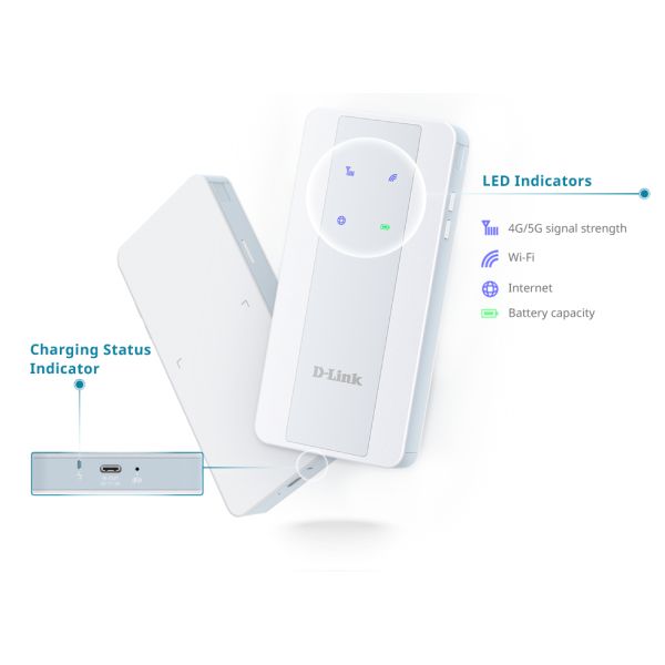 D-Link 5G NR AX1800 Wi-Fi 6 Mobile Hotspot (F518) D-Link 5G NR AX1800 Wi-Fi 6 Mobile Hotspot (F518)
