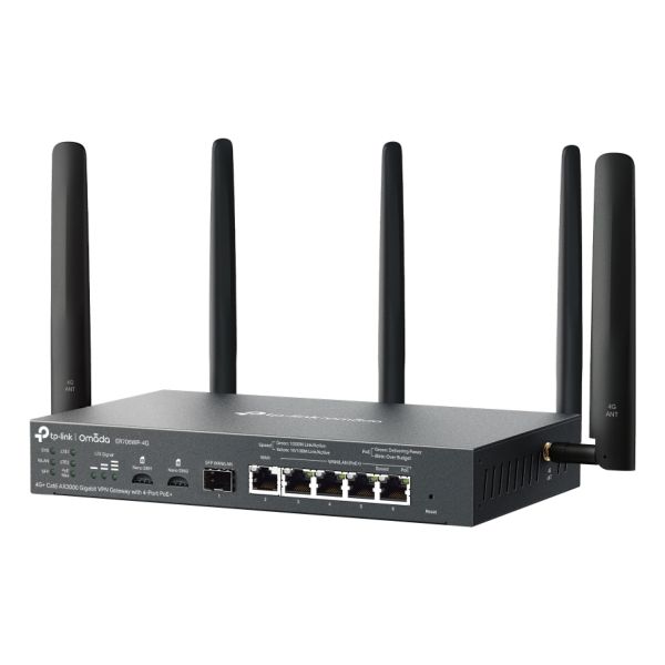 TP-Link Omada ER706WP-4G draadloze router Gigabit Ethernet Dual-band (2.4 GHz / 5 GHz) Zwart (ER706WP-4G) TP-Link Omada ER706WP-4G draadloze router Gigabit Ethernet Dual-band (2.4 GHz / 5 GHz) Zwart (ER706WP-4G)