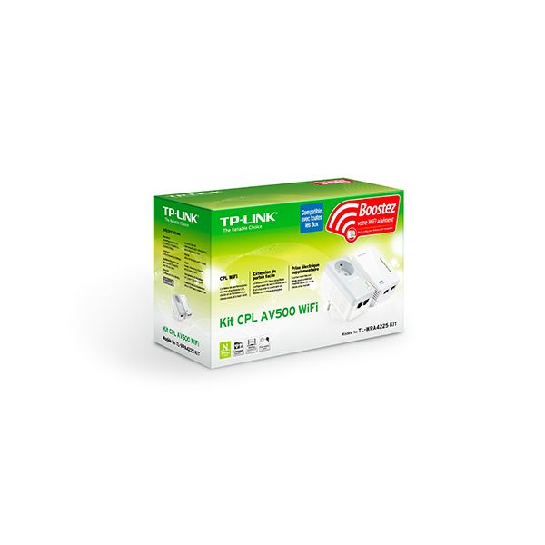 TP-Link TL-WPA4225 KIT PowerLine-netwerkadapter 500 Mbit/s Ethernet LAN Wifi Wit 2 stuk(s) (TL-WPA4225 KIT(FR))