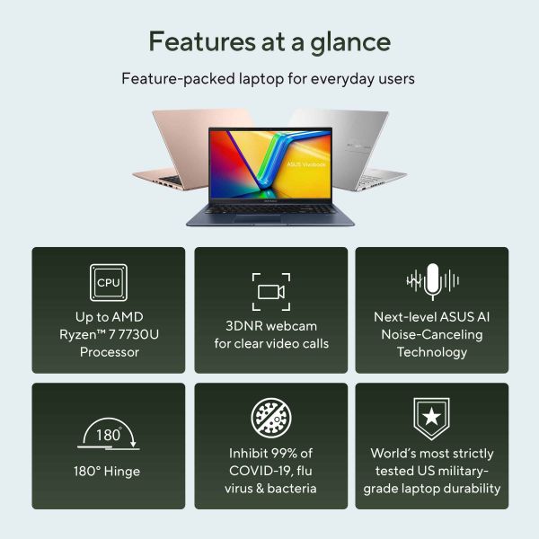 ASUS Vivobook 15 M1502YA-NJ667W AMD Ryzen™ 7 5825U Laptop 39,6 cm (15.6") Full HD 16 GB DDR4-SDRAM 512 GB SSD Wi-Fi 5 (802.11ac) Windows 11 Home Nederlands Zilver (90NB0X22-M00ZM0)  ASUS Vivobook 15 M1502YA-NJ667W AMD Ryzen™ 7 5825U Laptop 39,6 cm (15.6") Full HD 16 GB DDR4-SDRAM 512 GB SSD Wi-Fi 5 (802.11ac) Windows 11 Home Nederlands Zilver (90NB0X22-M00ZM0)