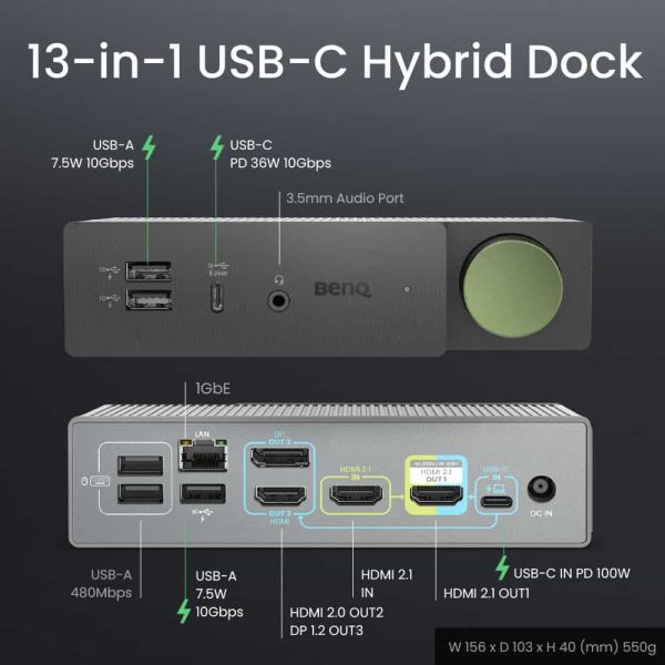 BenQ beCreatus DP1310 Dockingstation (9H.D0H01.G0E)