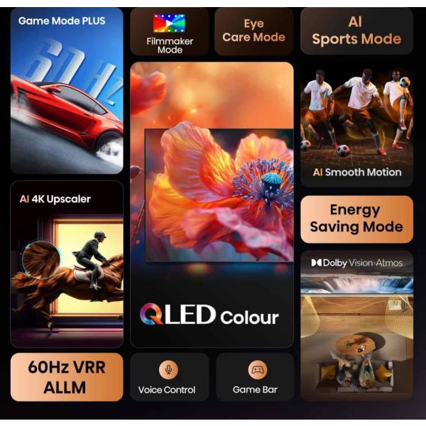 Hisense 43E77Q 109,2 cm (43") 4K Ultra HD Smart TV Wifi Zwart (43E77Q)