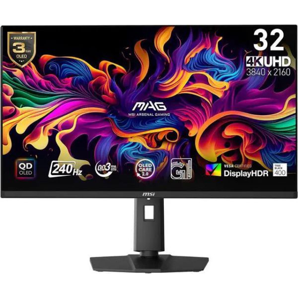 MSI MAG 321UPDE 32 inch 4K UHD OLED Gaming Monitor (9S6-3DD39T-029)