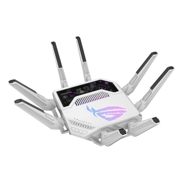 ASUS ROG Rapture GT-BE19000AI draadloze router 10 Gigabit Ethernet Tri-band (2,4 GHz / 5 GHz / 6 GHz) Wit (90IG09S0-MO9A0V) ASUS ROG Rapture GT-BE19000AI draadloze router 10 Gigabit Ethernet Tri-band (2,4 GHz / 5 GHz / 6 GHz) Wit (90IG09S0-MO9A0V)