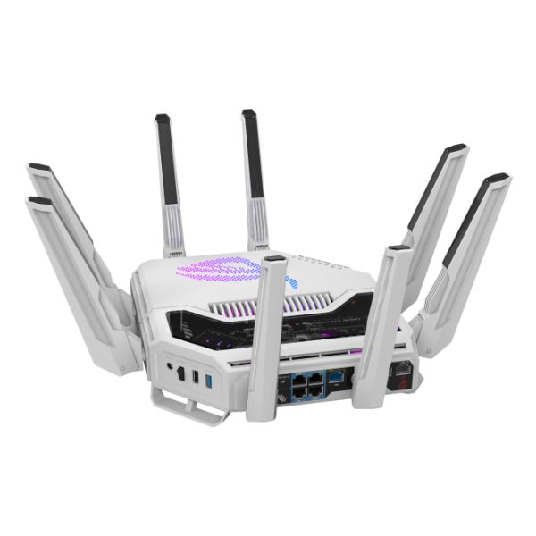 ASUS ROG Rapture GT-BE19000AI draadloze router 10 Gigabit Ethernet Tri-band (2,4 GHz / 5 GHz / 6 GHz) Wit (90IG09S0-MO9A0V)