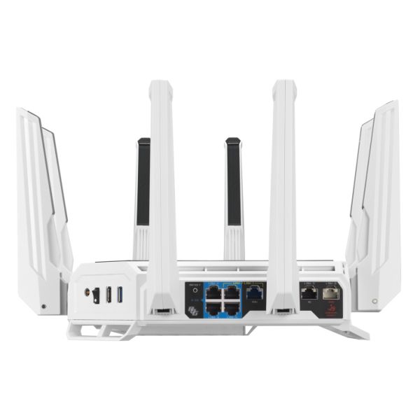 ASUS ROG Rapture GT-BE19000AI draadloze router 10 Gigabit Ethernet Tri-band (2,4 GHz / 5 GHz / 6 GHz) Wit (90IG09S0-MO9A0V) ASUS ROG Rapture GT-BE19000AI draadloze router 10 Gigabit Ethernet Tri-band (2,4 GHz / 5 GHz / 6 GHz) Wit (90IG09S0-MO9A0V)