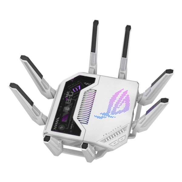 ASUS ROG Rapture GT-BE19000AI draadloze router 10 Gigabit Ethernet Tri-band (2,4 GHz / 5 GHz / 6 GHz) Wit (90IG09S0-MO9A0V) ASUS ROG Rapture GT-BE19000AI draadloze router 10 Gigabit Ethernet Tri-band (2,4 GHz / 5 GHz / 6 GHz) Wit (90IG09S0-MO9A0V)
