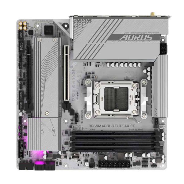 GIGABYTE B650M AORUS ELITE AX ICE moederbord AMD B650 Socket AM5 micro ATX (B650M-AORUS-ELITE-AX-ICE)