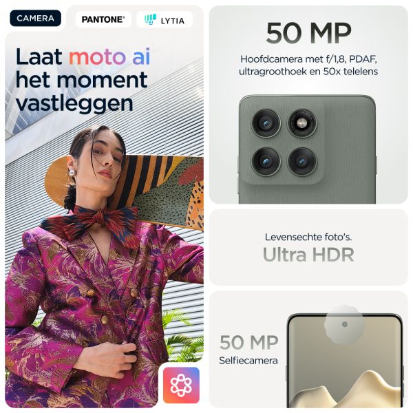 Motorola edge 60 pro 16,9 cm (6.67") Dual SIM Android 15 5G USB Type-C 12 GB 512 GB 6000 mAh Grijs (PB7X0009PL)