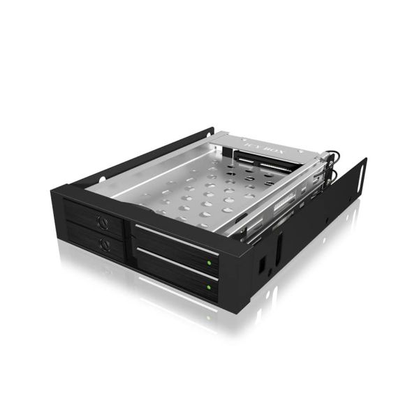 ICY BOX IB-2227StS 8,89 cm (3.5") Opslagschijflade Zwart (IB-2227STS)
