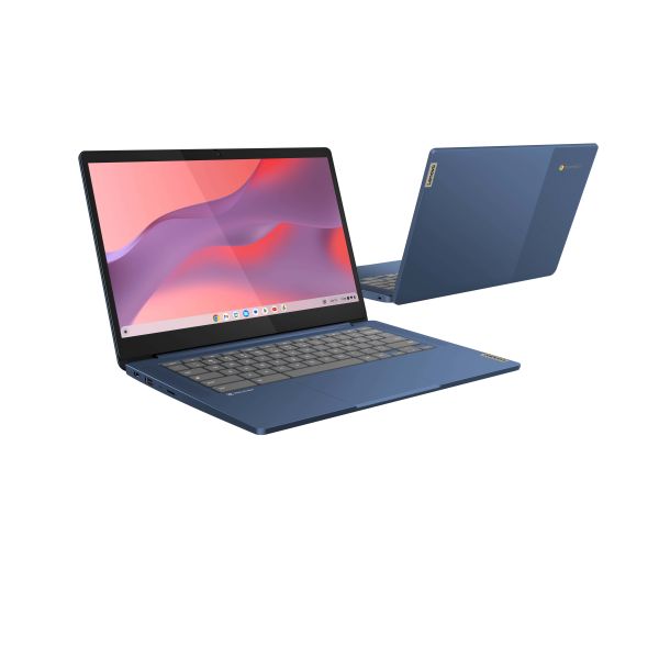 Lenovo IdeaPad Slim 3 Chrome 14M868 MediaTek Kompanio 520 Chromebook 35,6 cm (14") Full HD 8 GB LPDDR4x-SDRAM 128 GB eMMC Wi-Fi 6 (802.11ax) ChromeOS Engels Blauw (82XJ003GMH)  Lenovo IdeaPad Slim 3 Chrome 14M868 MediaTek Kompanio 520 Chromebook 35,6 cm (14") Full HD 8 GB LPDDR4x-SDRAM 128 GB eMMC Wi-Fi 6 (802.11ax) ChromeOS Engels Blauw (82XJ003GMH)