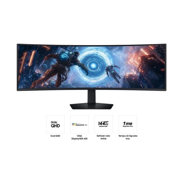 Samsung S49FG912EU computer monitor 124,5 cm (49") 5120 x 1440 Pixels Dual QHD LCD Zwart (LS49FG912EUXEN)