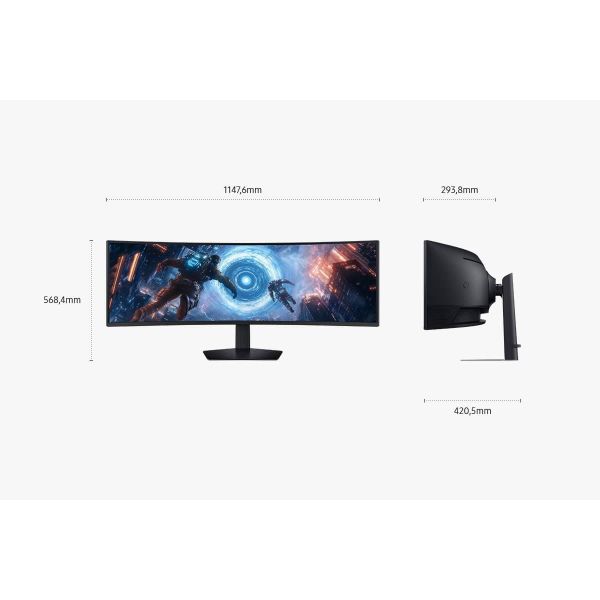 Samsung S49FG912EU computer monitor 124,5 cm (49") 5120 x 1440 Pixels Dual QHD LCD Zwart (LS49FG912EUXEN)
