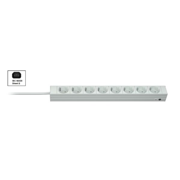 Vertiv Knürr DI-STRIP PDU, basic, 0U/1U, ingang IEC 60320 C14 230 V 10 A, uitgangen (8) Schuko (033003081)
