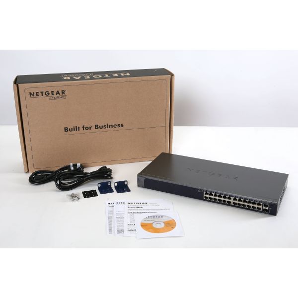 NETGEAR ProSAFE Smart Switch - GS724T - 24 Gigabit Ethernet poorten (GS724T-400EUS) NETGEAR ProSAFE Smart Switch - GS724T - 24 Gigabit Ethernet poorten (GS724T-400EUS)