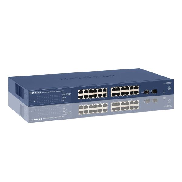 NETGEAR ProSAFE Smart Switch - GS724T - 24 Gigabit Ethernet poorten (GS724T-400EUS) NETGEAR ProSAFE Smart Switch - GS724T - 24 Gigabit Ethernet poorten (GS724T-400EUS)